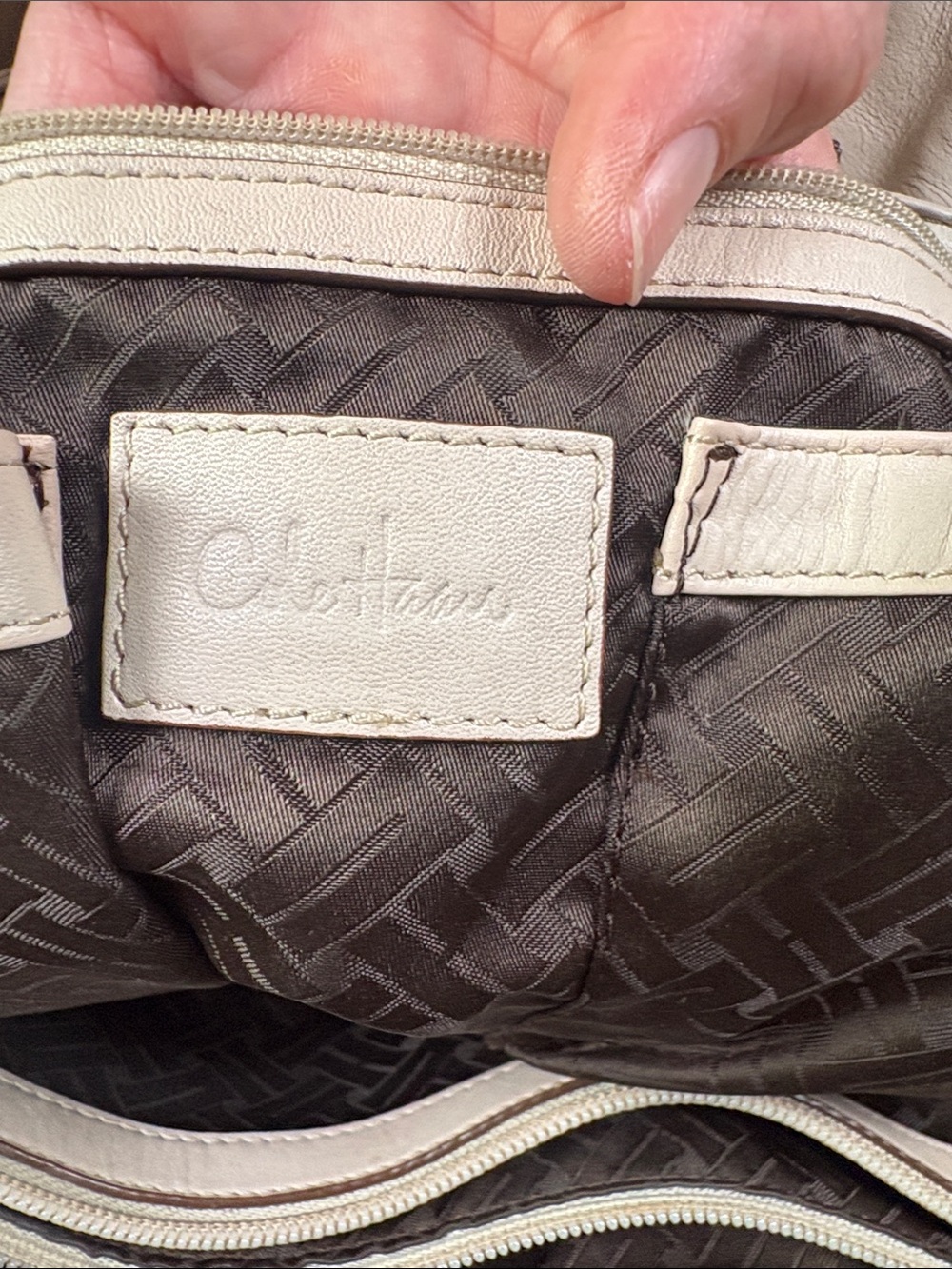 Cole Haan Woven Shoulder Bag in Pale Pink with Gold-Tone Hardware - Picture 3 of 6